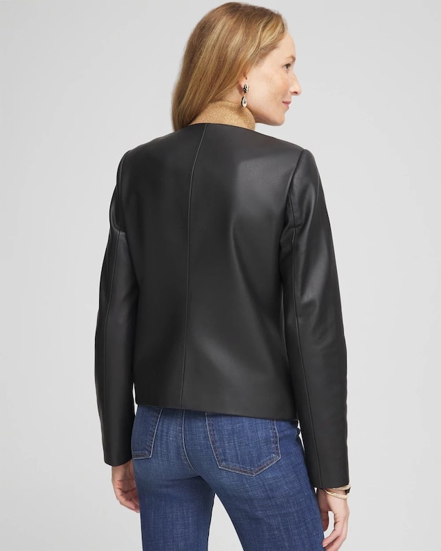 Faux Leather Jacket - image 3